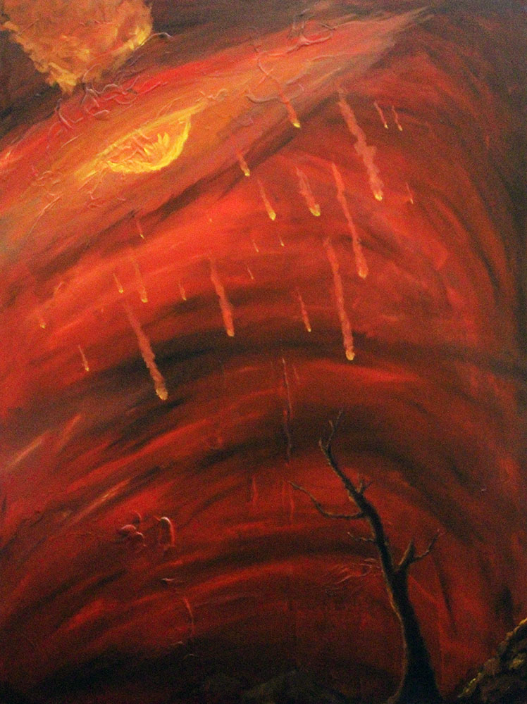 The Calamity From The Sky - oil and acrylic on canvas