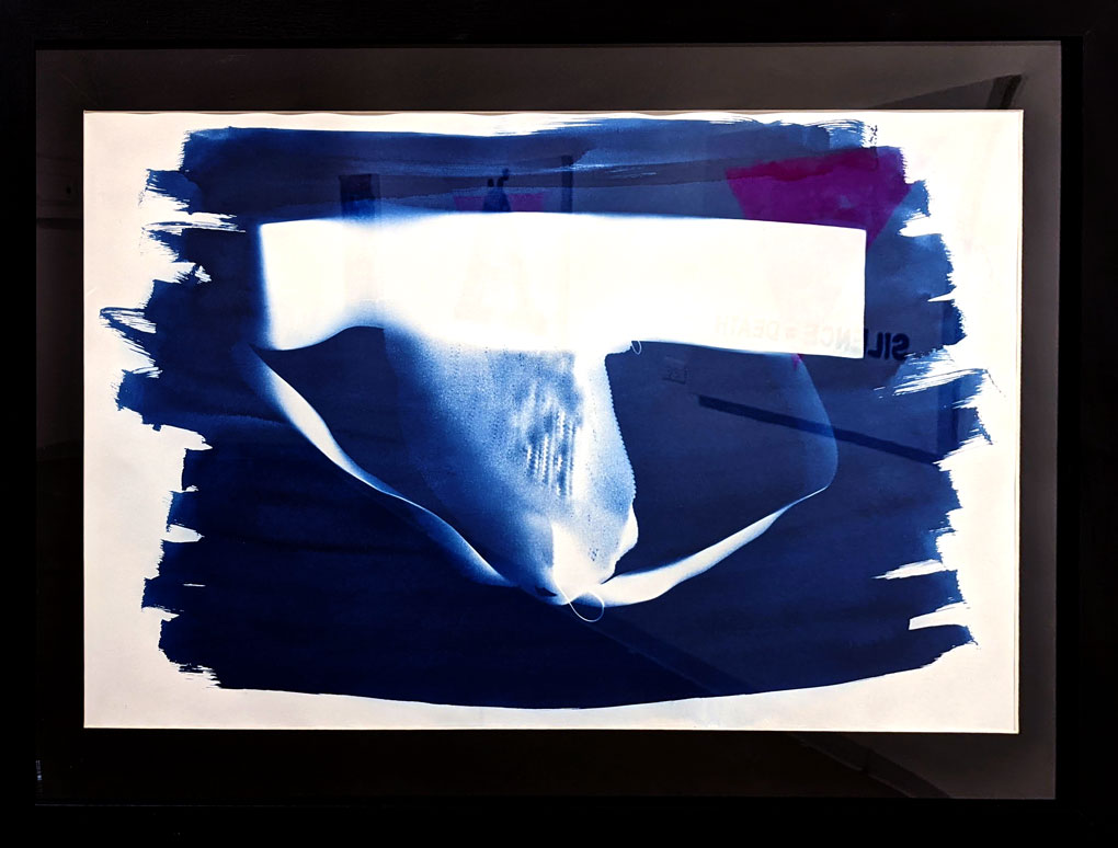 J.C. Bybee - Varsity - Cyanotype on paper