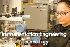 Instrumentation Engineering Technology student in lab