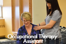 Occupational Therapy Assistant Students in lab