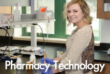 Pharmacy Technology Student in Lab