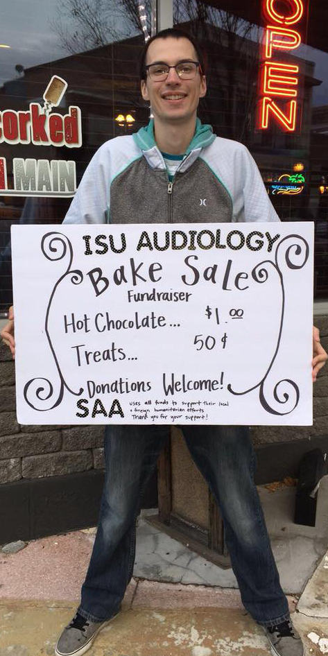 Students have a bake sale fundraiser.