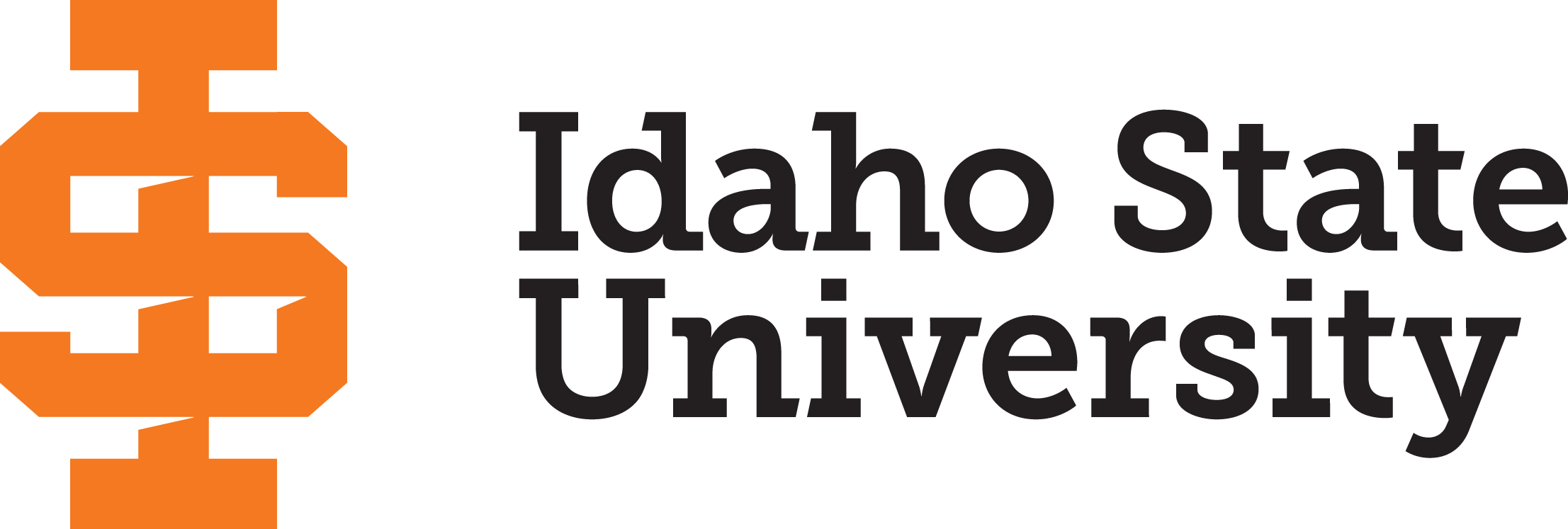 Idaho State University appears next to an orange 