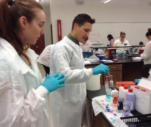 Medical Lab Science Students in the lab