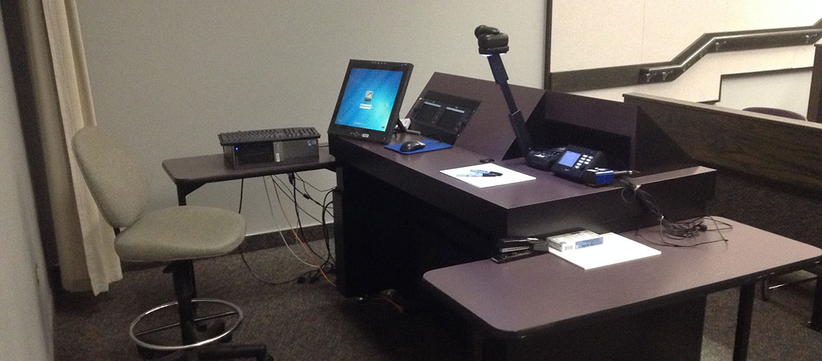 Terminal for classrooms with AV equipment