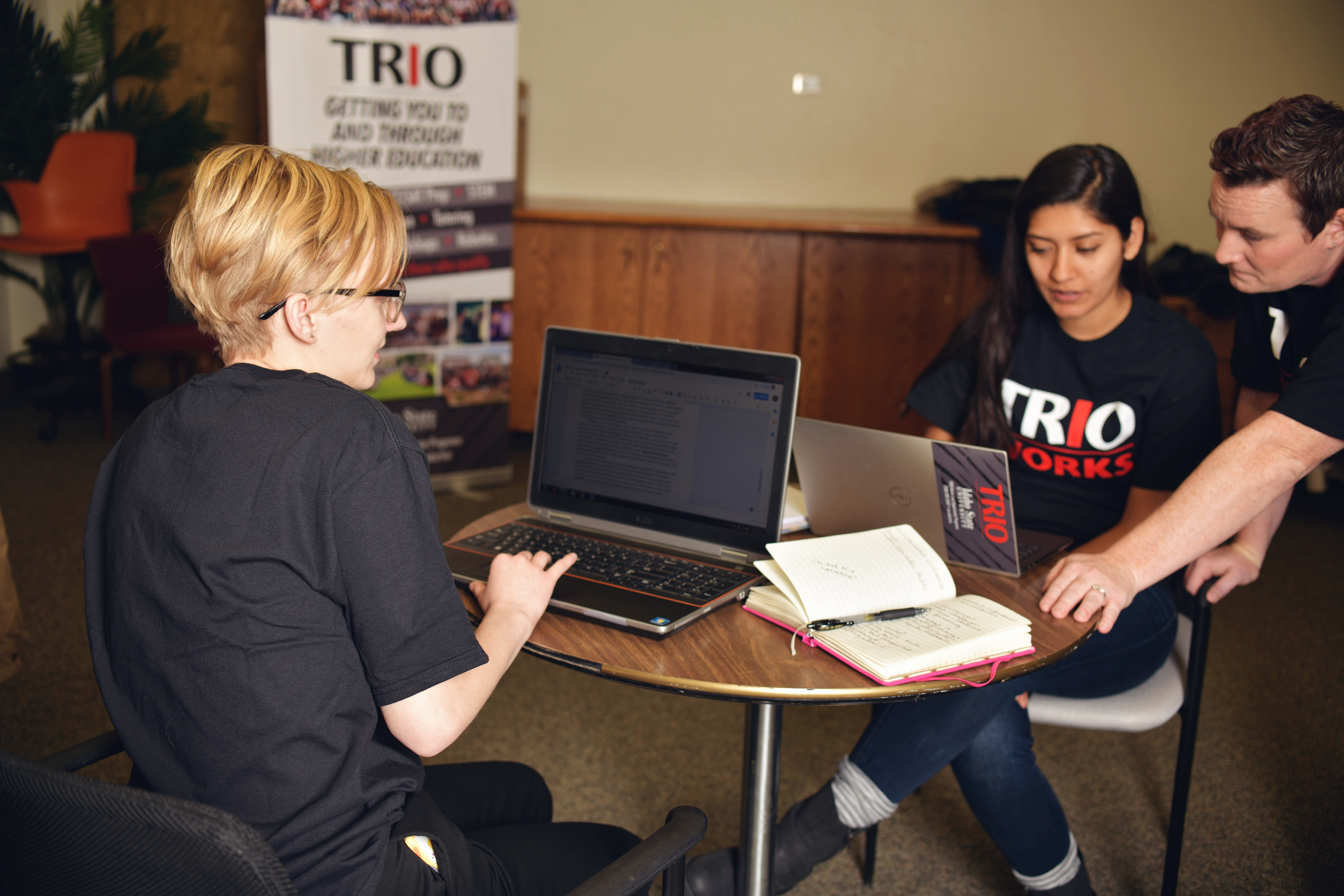 TRiO Students studying together.