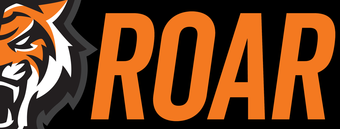 ISU Logo with the word ROAR over a dark background