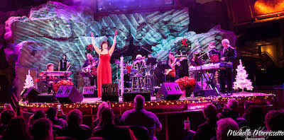 Image of Carpenters' Christmas show on stage.