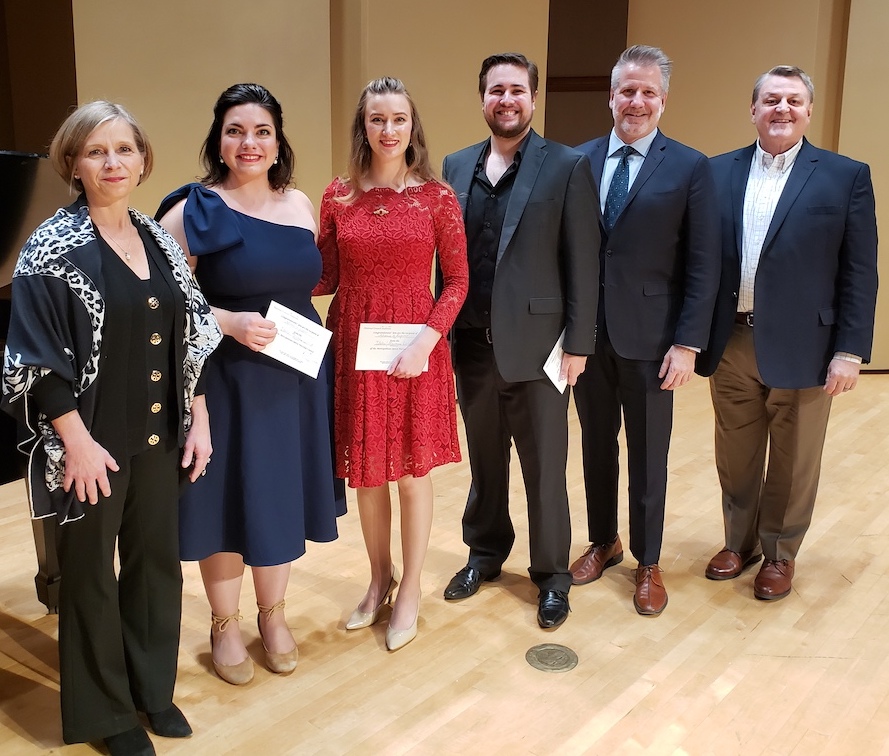Winners and judges of MET Opera auditions.