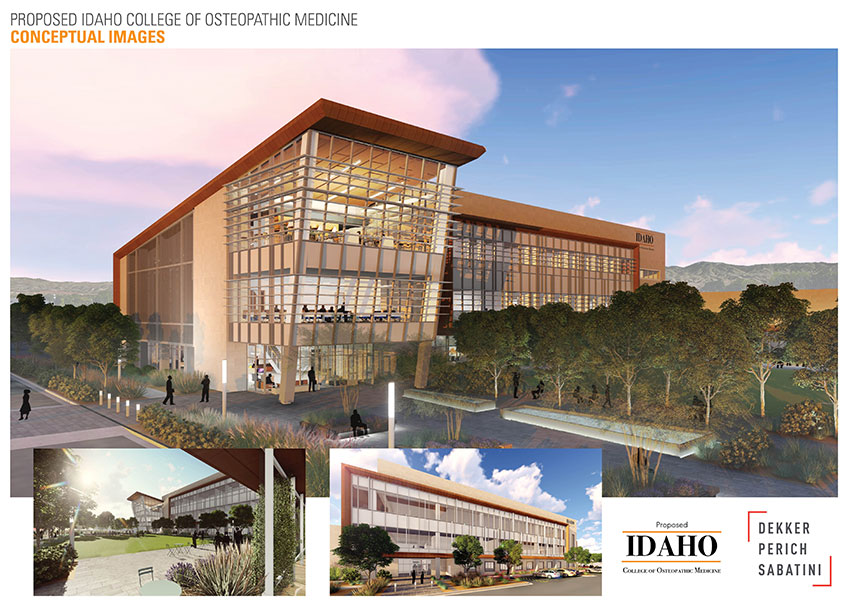 Proposed Idaho College of Osteopathic Medicine Conceptual Images. (Dekker Perich Sabatini)