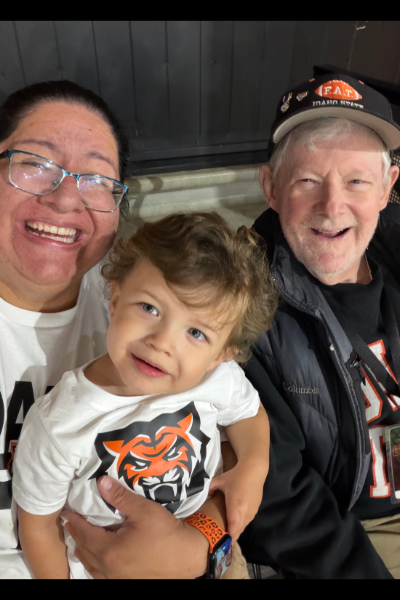 Glenn Alford with family at football game