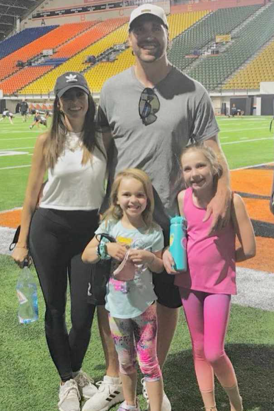 Jared Allen with family on the Dome field
