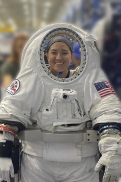 Angela Garcia in NASA suite