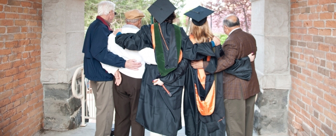 student with family