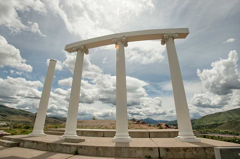 Pillars on red hill