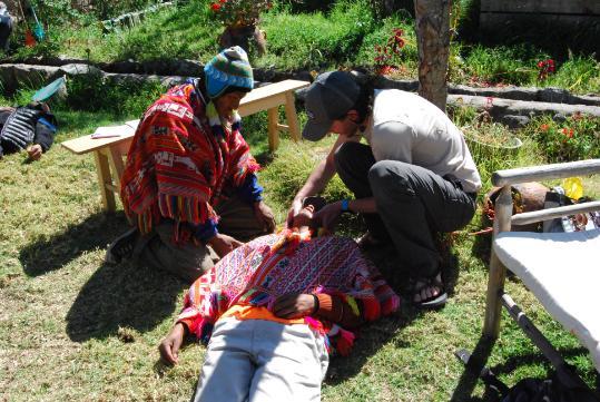 Teaching Indigenous Taxi Drivers First Aid - Urubamba, Peru