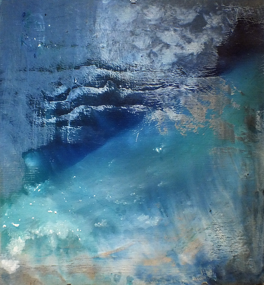 Blue Thoughts, Juliann Hollingsworth, oil on wood