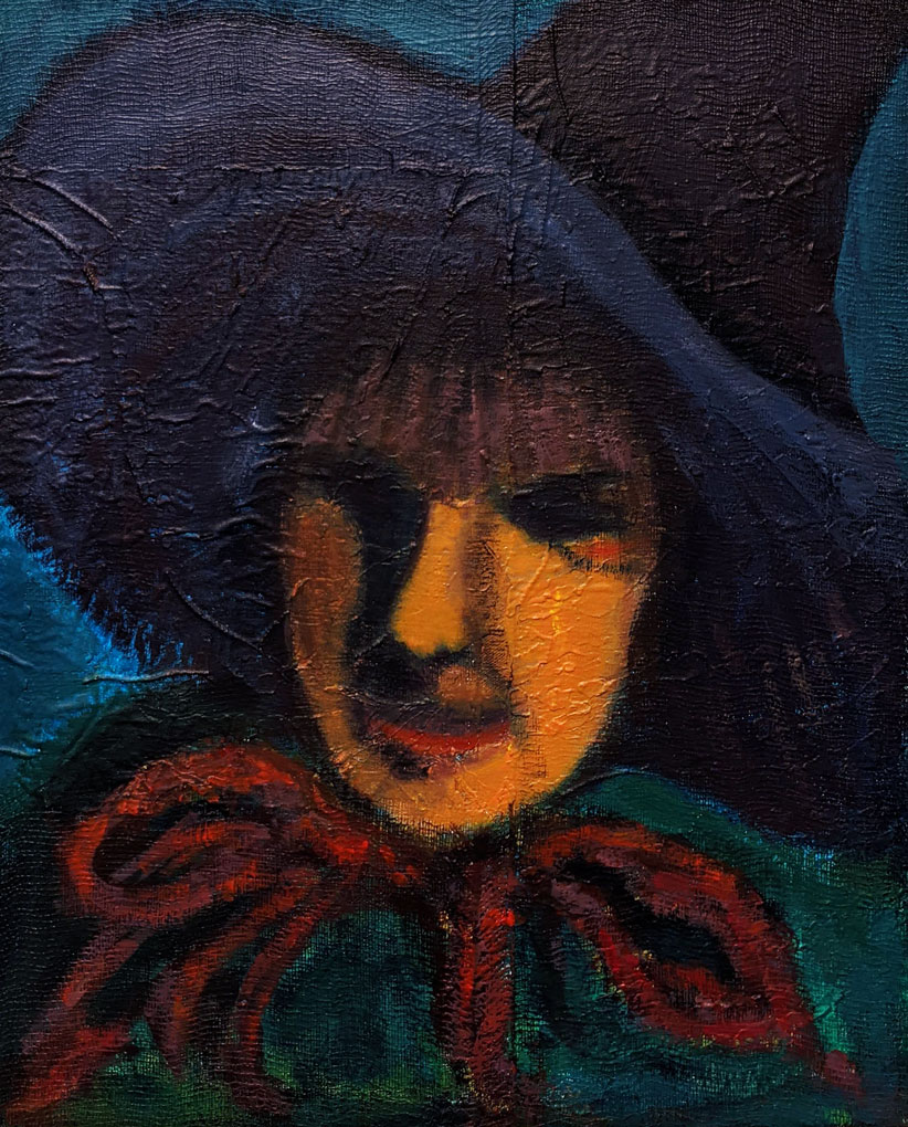 Helen O'Hara - The Witch - Acrylic and cheese cloth on canvas
