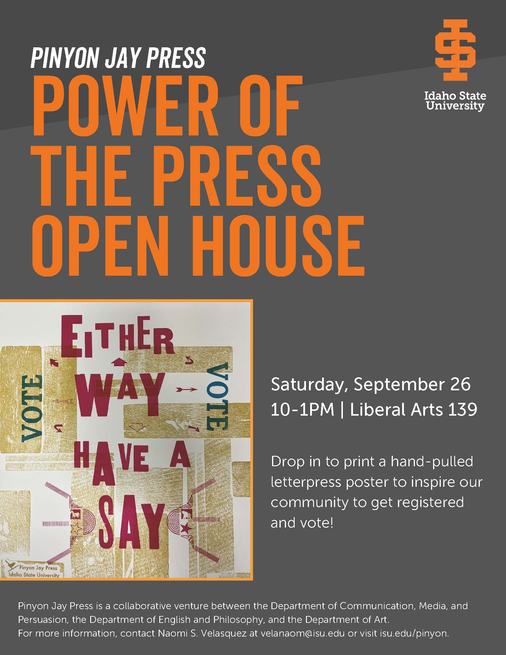 Power of the Press Open House fall 2026