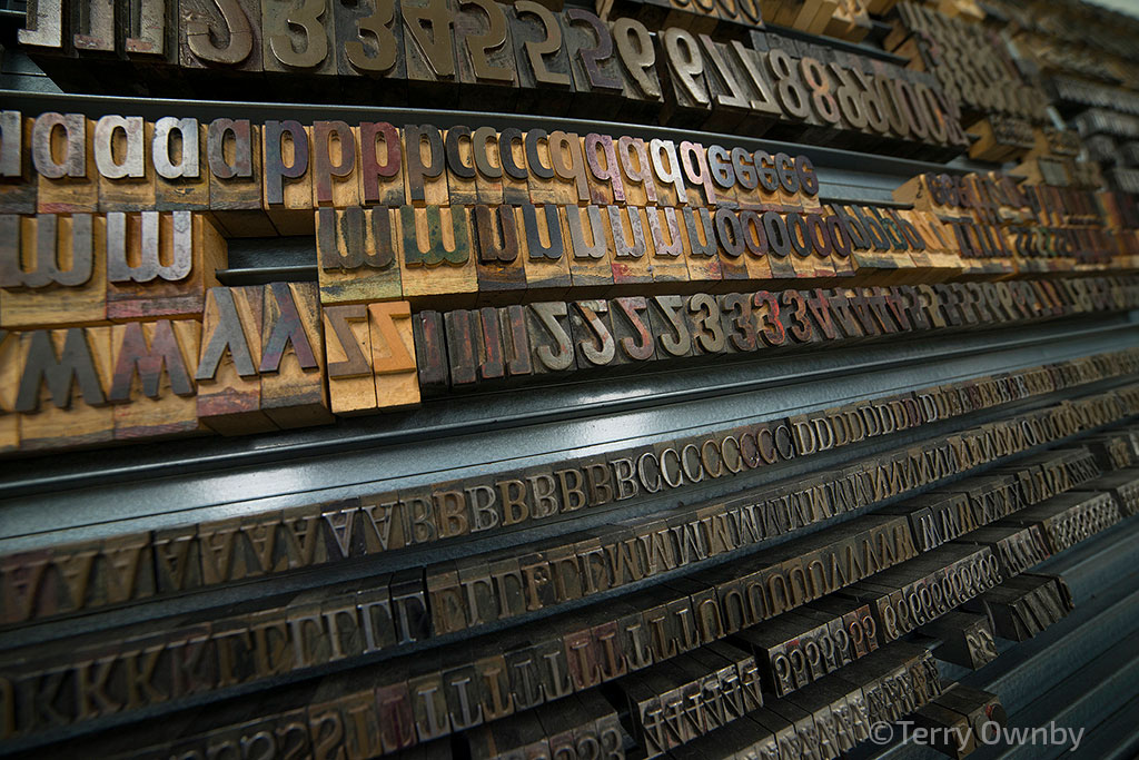 Number and letter blocks for a printing press