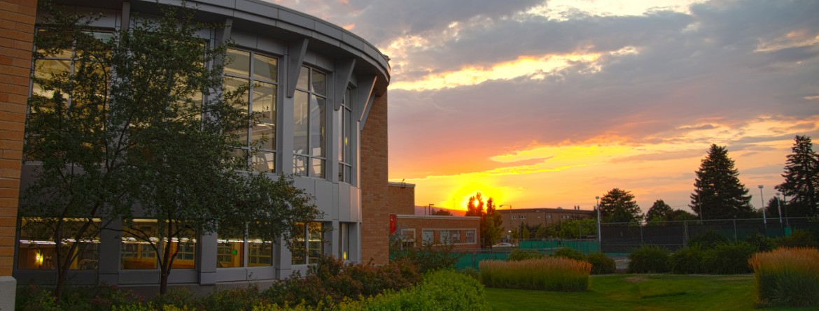 Student Rec Center at Sunset 