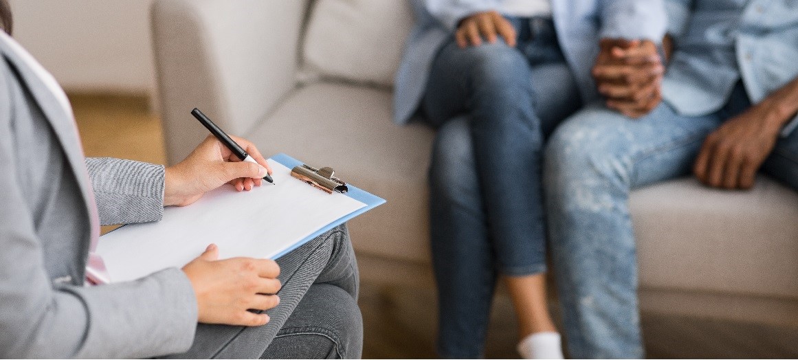 Counselor working with a couple