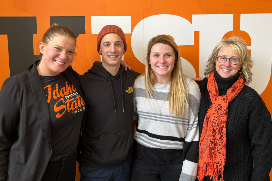 Tabitha LaForce, Noah Leary, Dani Mecham, and Kandi Turley Ames pose together with smiles