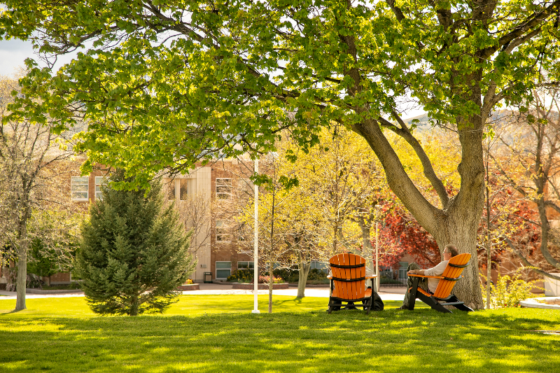 Pocatello ISU campus quad in Spring
