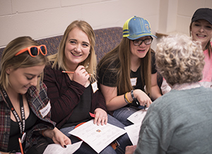 Students at a meet and greet