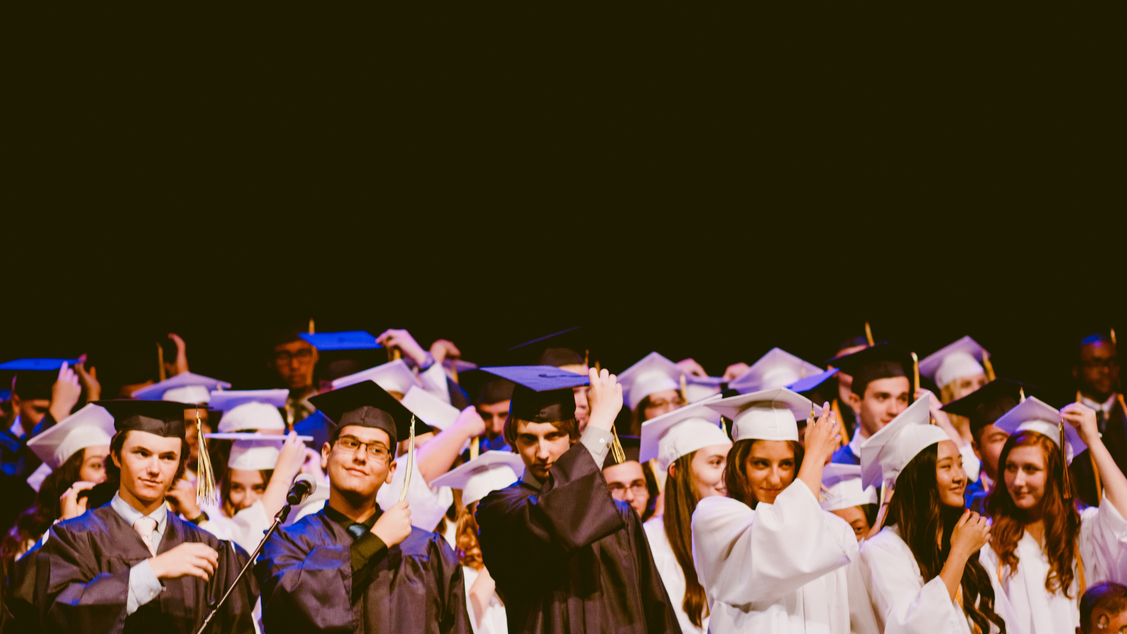 Students at graduation