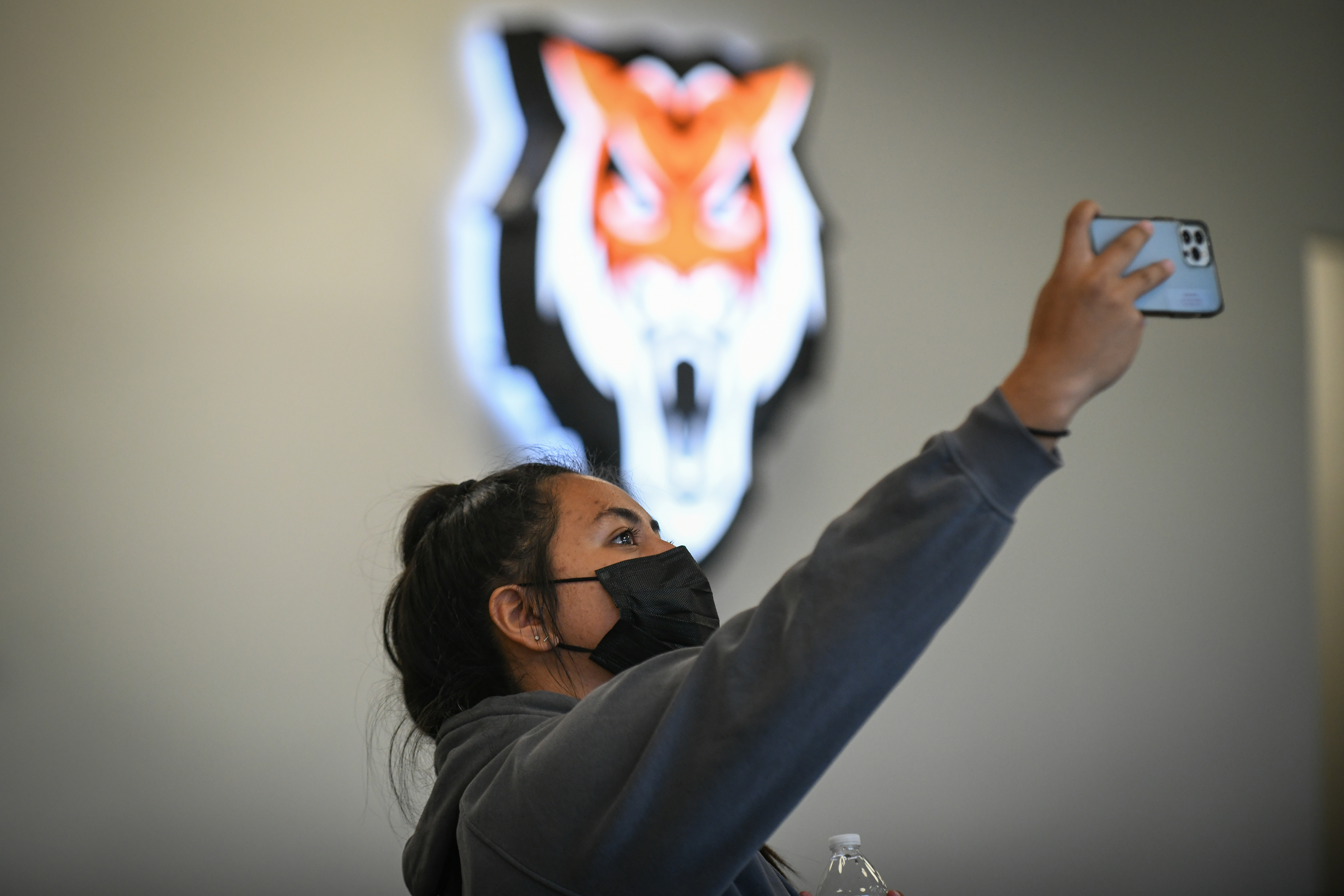 A student taking a selfie in the Student Union Building