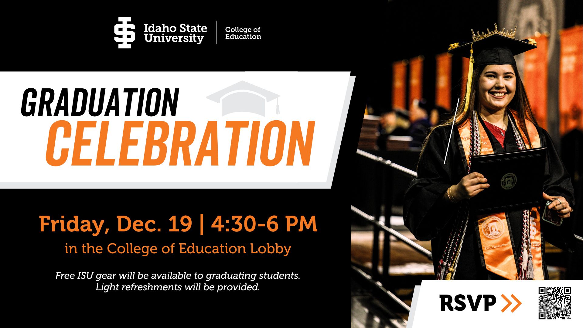 Graphic of graduation celebration event