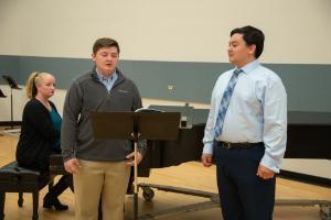 Idaho State University Master of Education in Music Education students practice their vocal skills by performing in front of other people. 