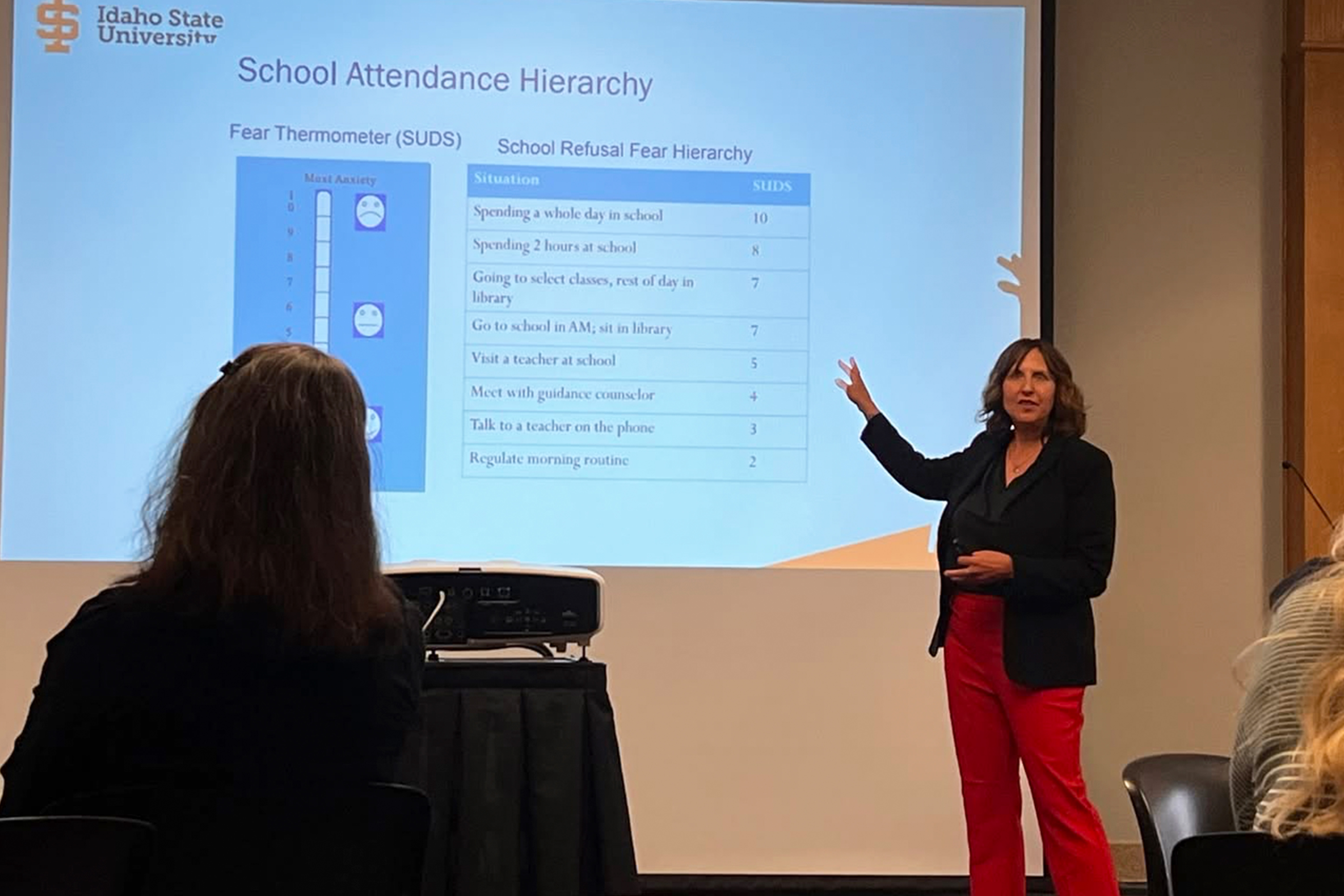 School Psychology professor giving a presentation