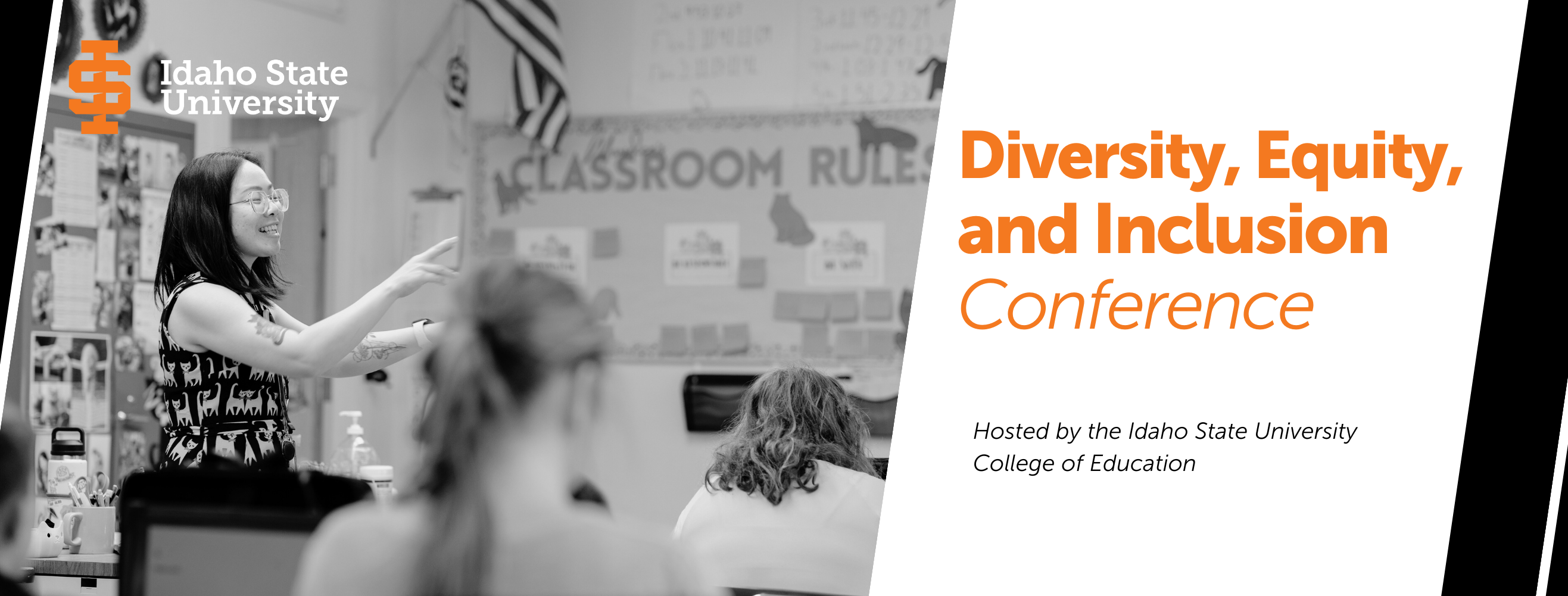 Diversity, Equity, and Inclusion in Education Conference header hosted by the Idaho State University College of Education