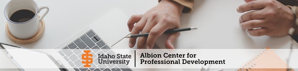 Hands on Computer with Albion logo
