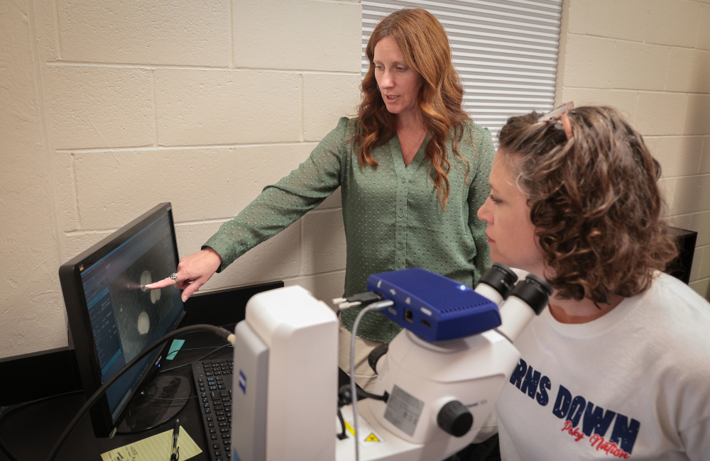 Heather Ray and Maygan Sampson investigate how a pair of genes in frog embryos controls craniofacial development.