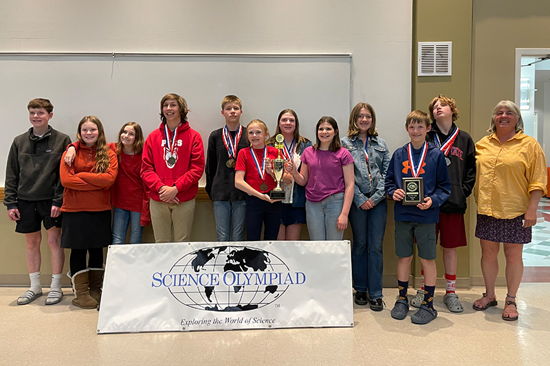 Pocatello Community Charter School’s Eastern Idaho Science Olympiad team poses for a photo after winning the 2024 competition.