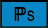 Blue rectangular map symbol labeled 