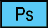 Blue rectangular map symbol labeled 