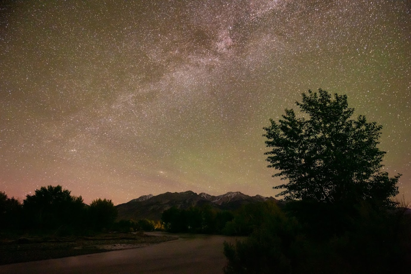 Evening sky with thousands of stars at Lost River Field Station in Mackay Idaho