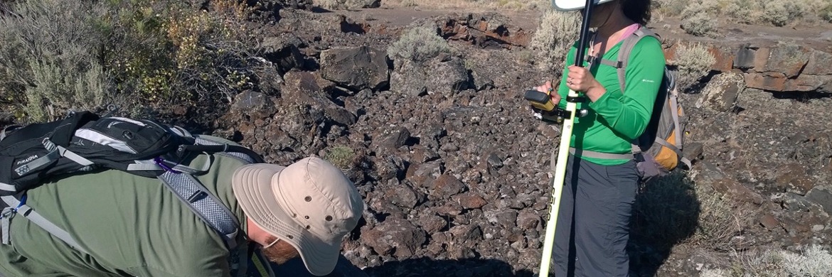 People using geotech in the field