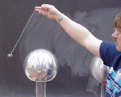 A ball being repulsed by a Vandegraaff