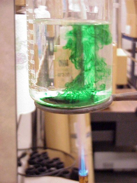 Food coloring in water