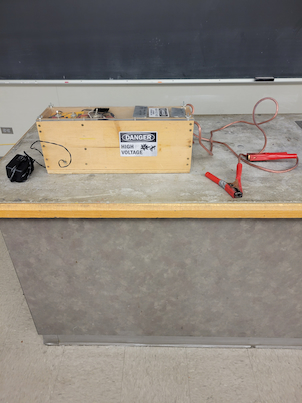 Capacitors in a box with jumper cable connections