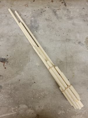 Differing length pvc pipe