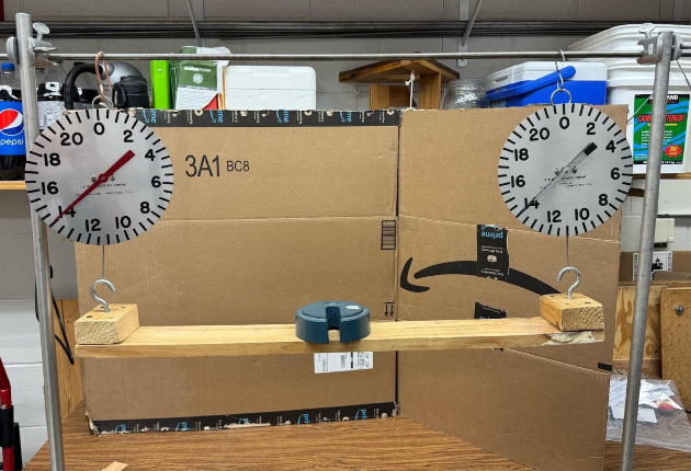 Parallel Forces Demo with Weight in the Middle