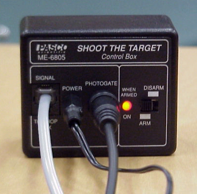 Box with plug ins for the shoot the target software
