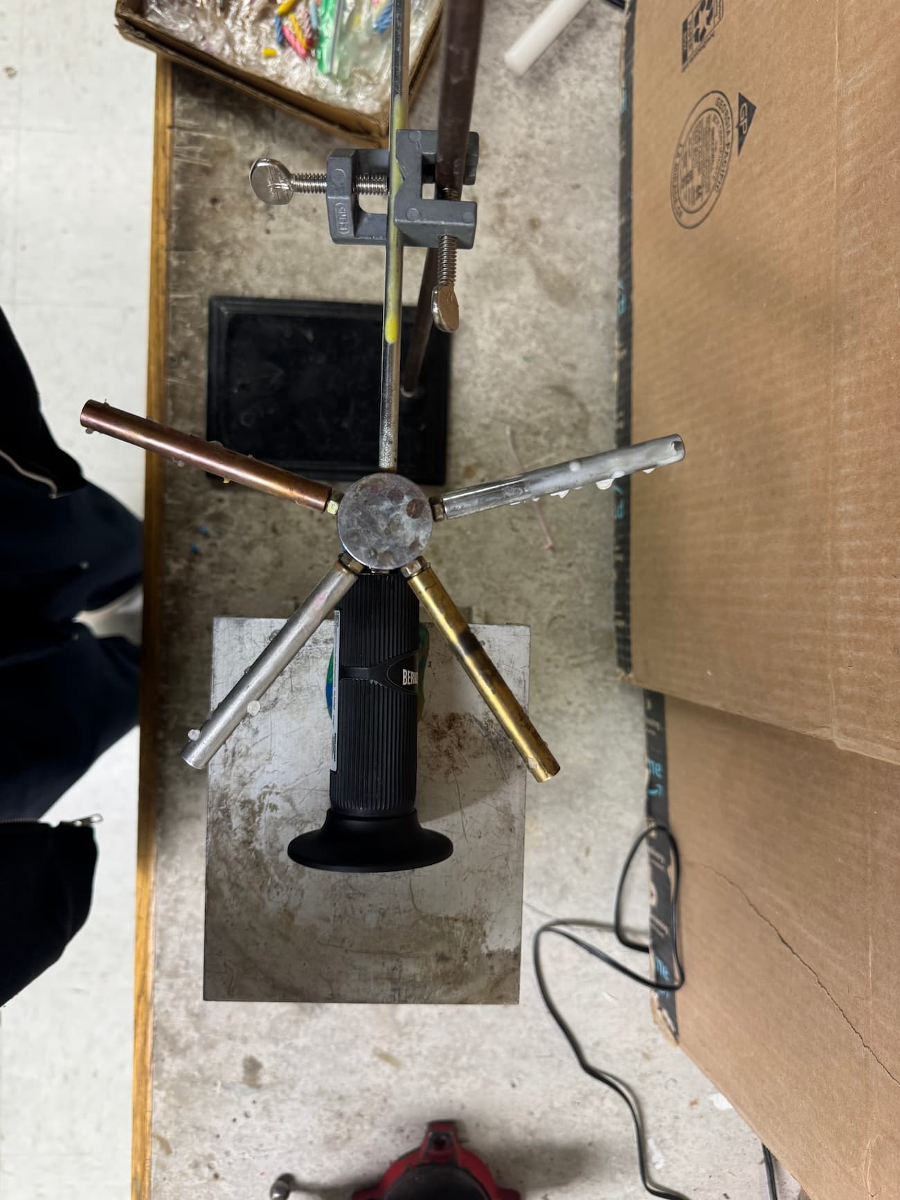 Setup for Conductometer Heat from the top.