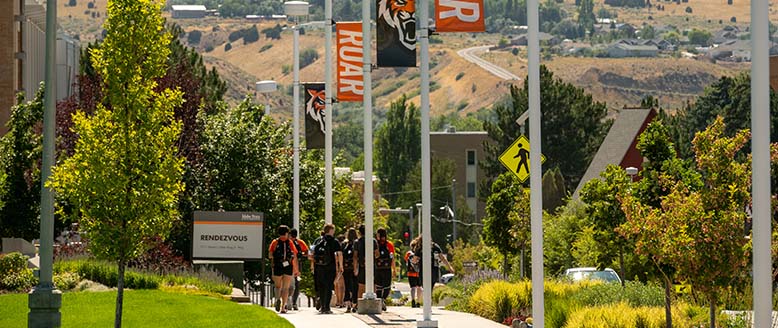 Students Walking to class